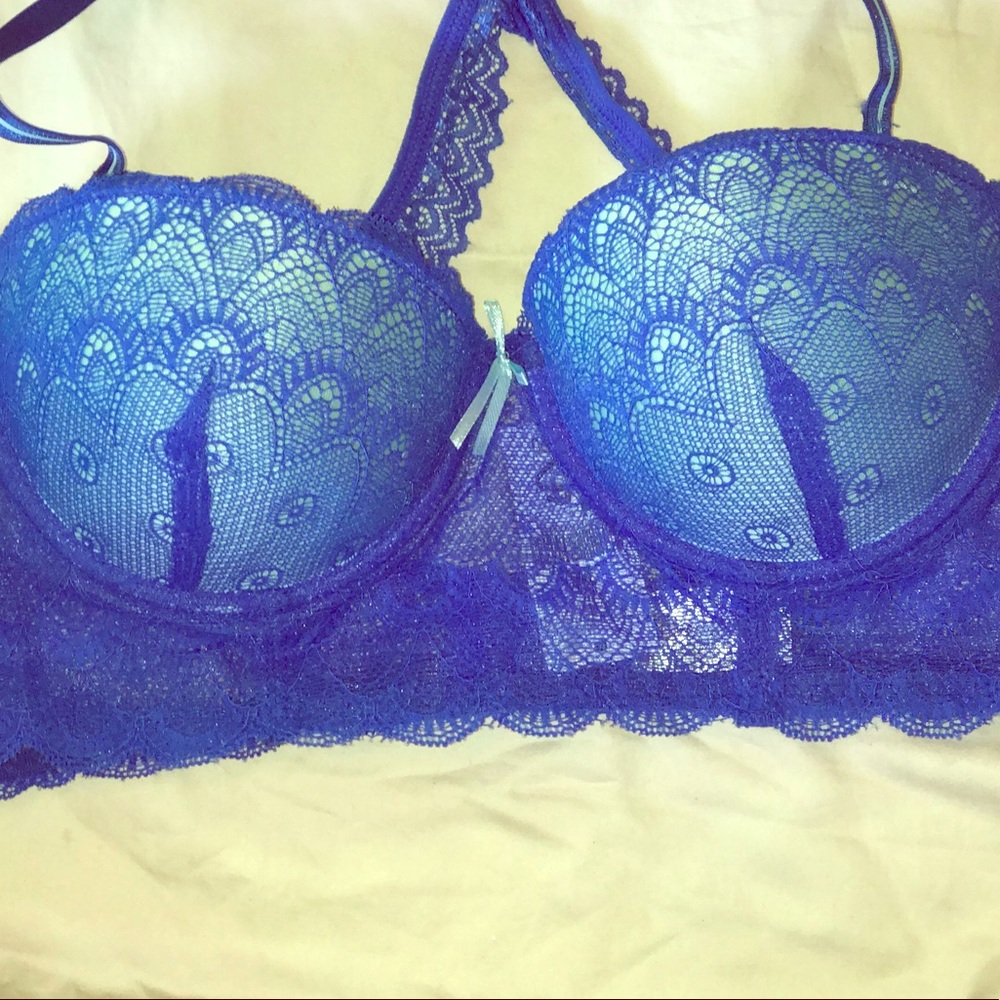 Blue Lace Bra